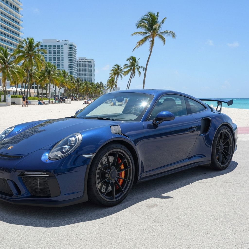 Luxury car in Miami